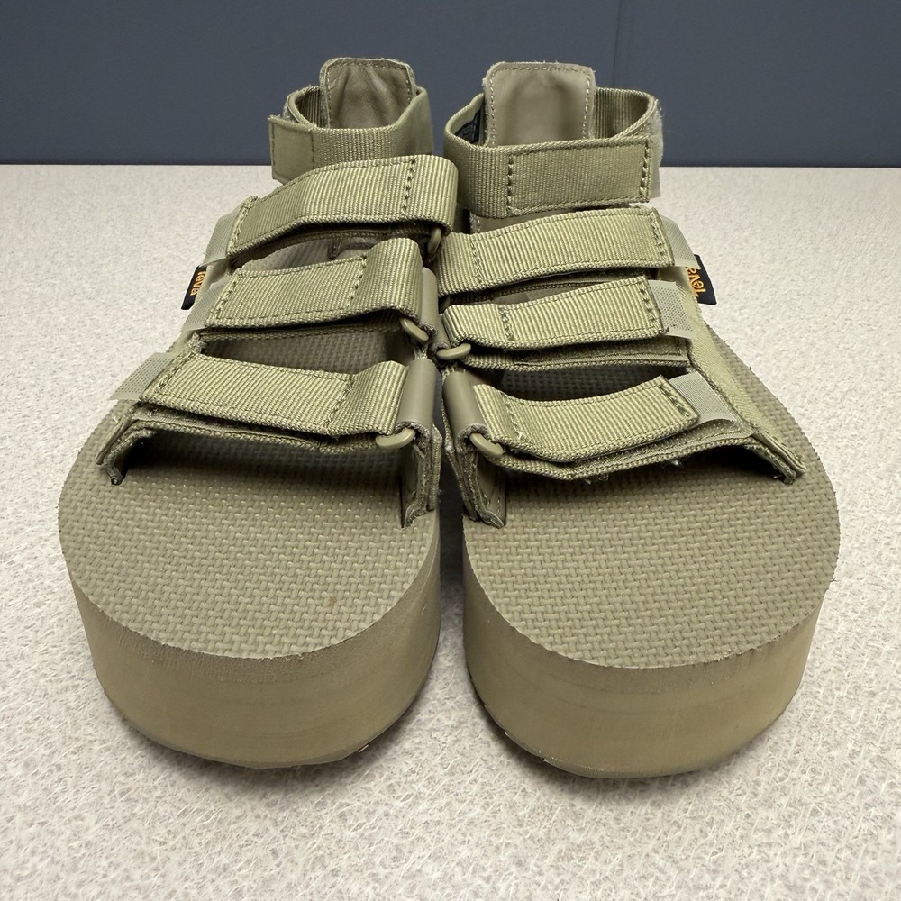 TEVA FLATFORM MEVIA WOMEN SANDALS OLIVE GREEN US 6 /UK 4 /EU 37 /JP 23 - Picture 3 of 9